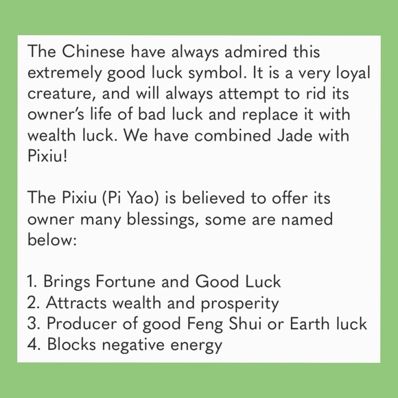 👑✅PRICE FIRM✅ LUCKY🍀 Faux Jade Pixiu Stretch Bracelet - Picture 13 of 17